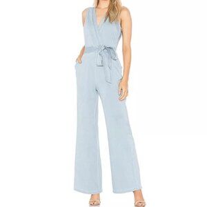 Jack by BB Dakota Suko Blue Chambray Jumpsuit Wide Leg